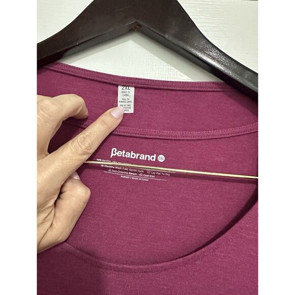 Betabrand Dress Wrap Top Stretchy Comfort Maroon Set Lot Plus Size 2x - Picture 7 of 10